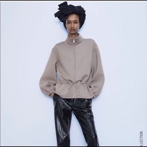 Zara neoprene effect jacket